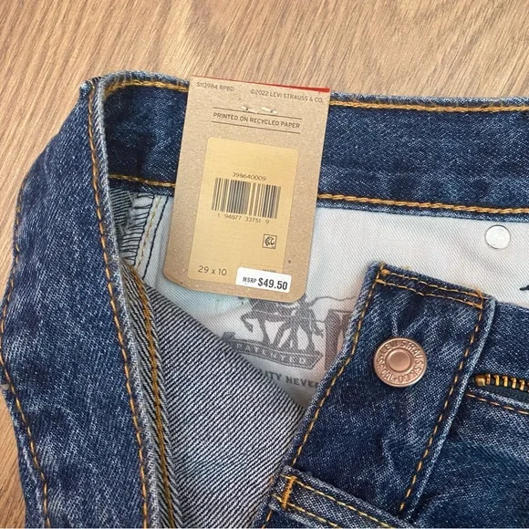 Levis 405 Standard Shorts Mens Size 29 Denim Cotton 10” Inseam - Picture 12 of 16